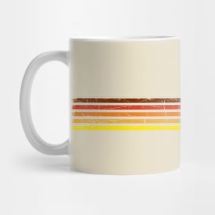 PEACE LOVE GUITARS Sunset Retro Stripes Mug